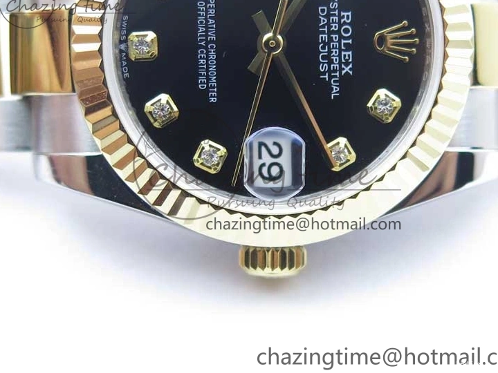 1225 StreetReady Datejust 31mm 278273 SS YG BP Maker Best Edition Black Diamonds Dial on SS YG Oyster Bracelet 2717